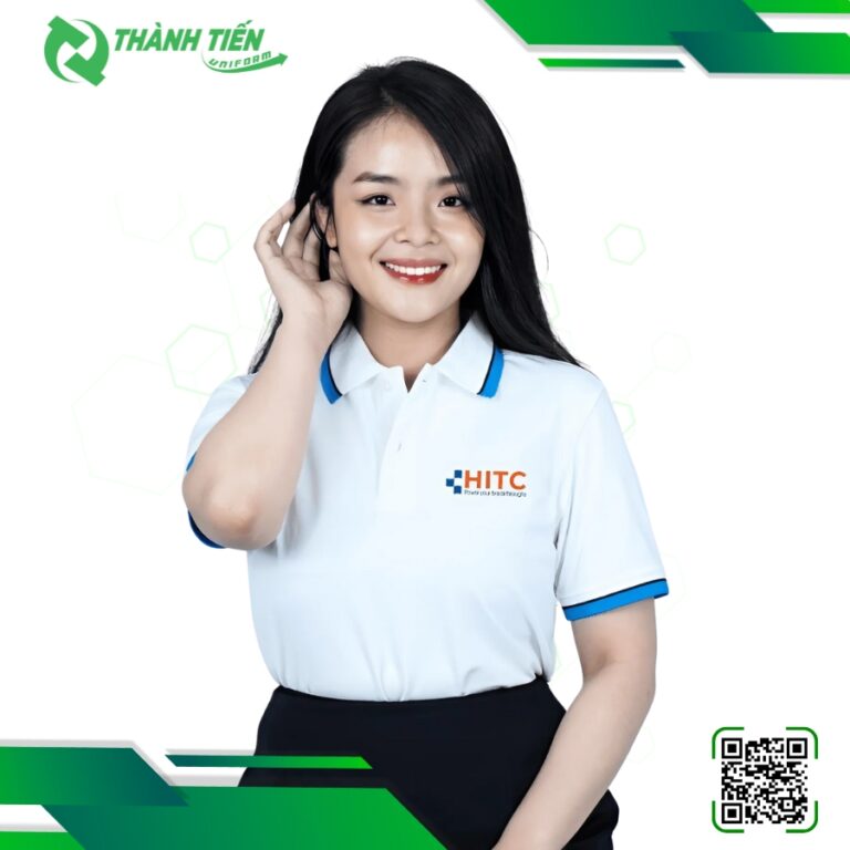 Mẫu Áo Polo Màu Trắng Phối Viền Xanh