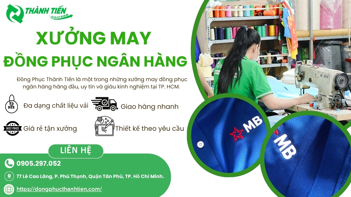 Xưởng may đồng phục áo thun ngân hàng MB Bank
