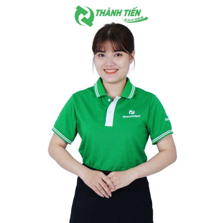 Mẫu Áo Polo Đồng Phục Công Ty Thành Tiến Màu Xanh Lá