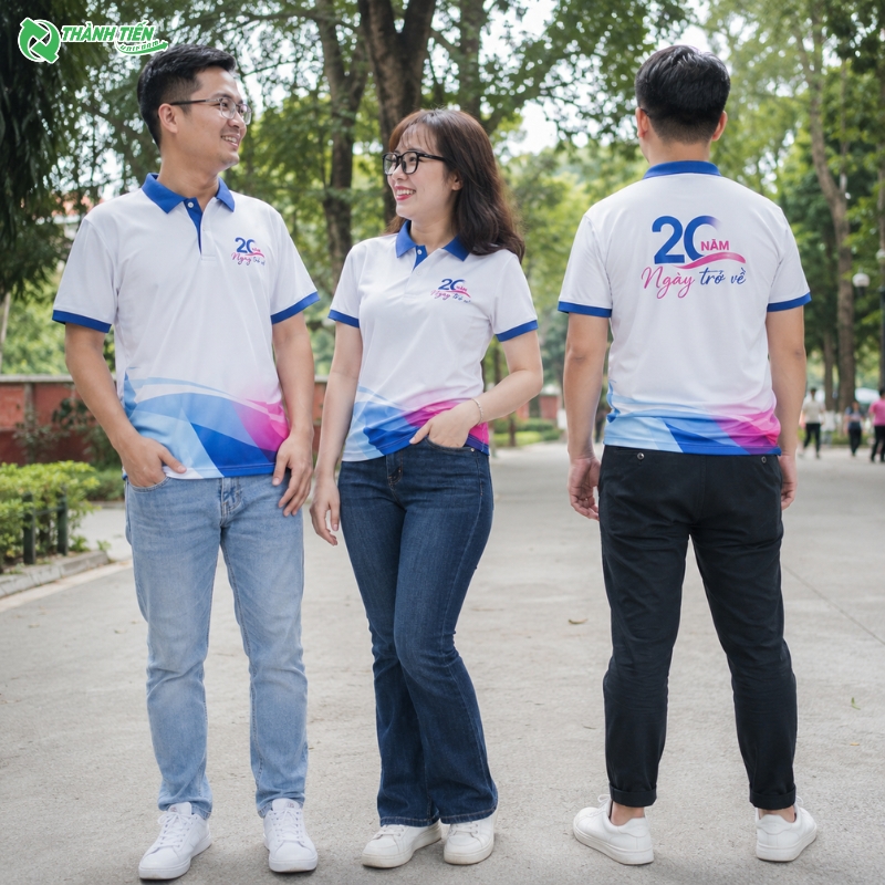 Mẫu áo đồng phục họp lớp 20 năm thiết kế hiện đại