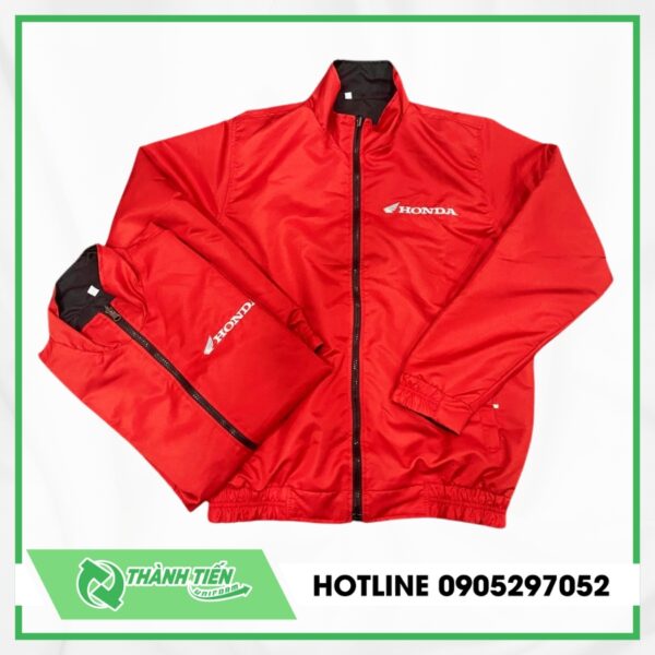 Áo khoác Honda 2 Mặt Đỏ Đen