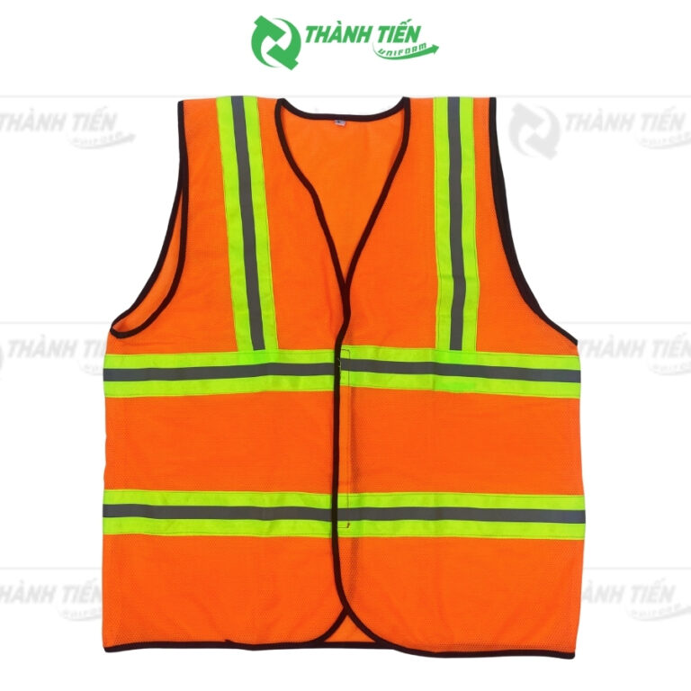 Áo Gile Bảo Hộ Màu Cam Phản Quang