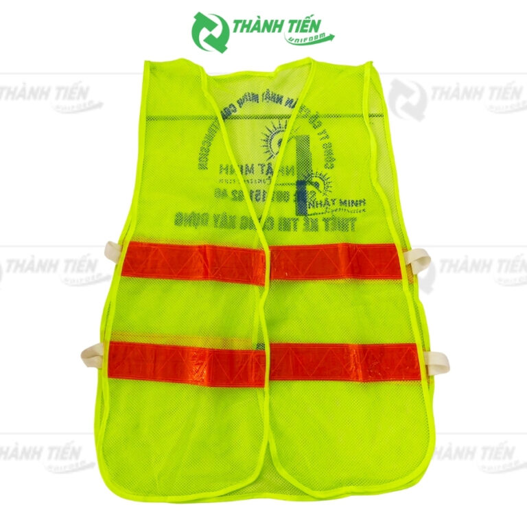 Áo gile phản quang vải lưới màu xanh chuối