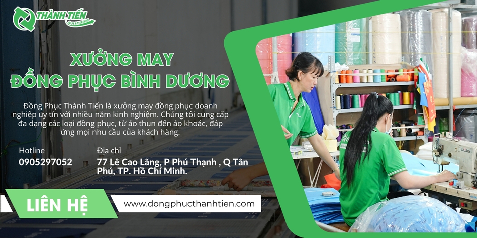Top 5+ xưởng may áo thun đồng phục ở Bình Dương Giá Rẻ, Uy Tín