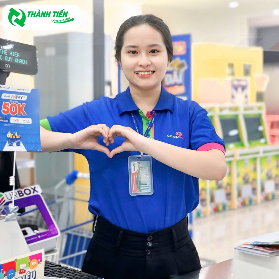 Mẫu đồng phục nhân viên bán hàng siêu thị 