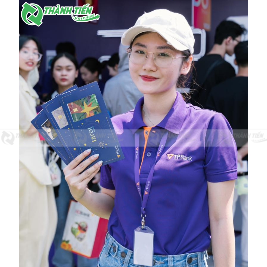 hiết kế đơn giản nhưng lịch sự của áo thun TPBank mang lại sự hài hòa, năng động