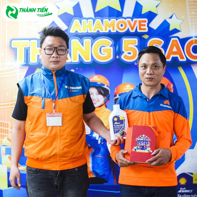 Chất liệu vải may đồng phục của công ty giao hàng Ahamove