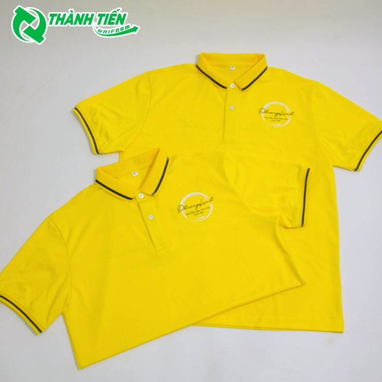 Mẫu áo đồng phục doanh nghiệp màu vàng