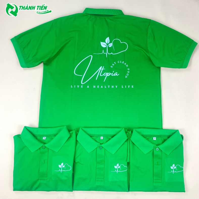 Áo thun doanh nghiệp màu xanh lá cây