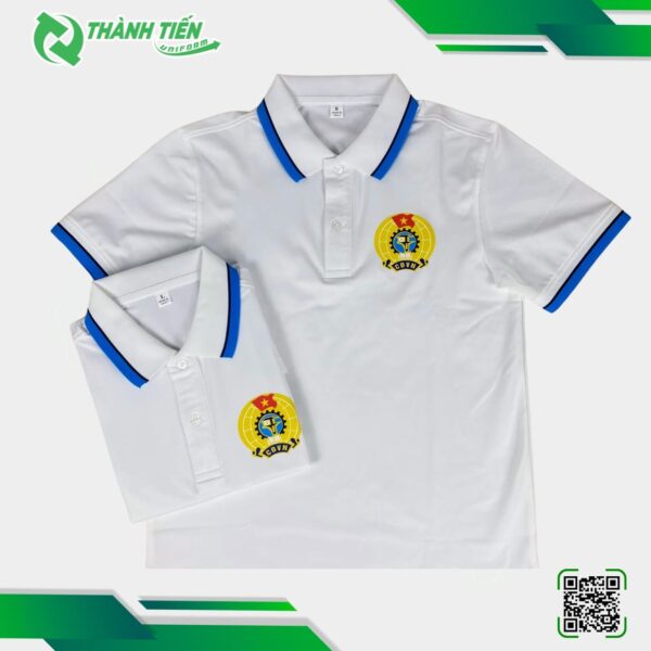 Mẫu áo polo trắng Công Đoàn Việt Nam