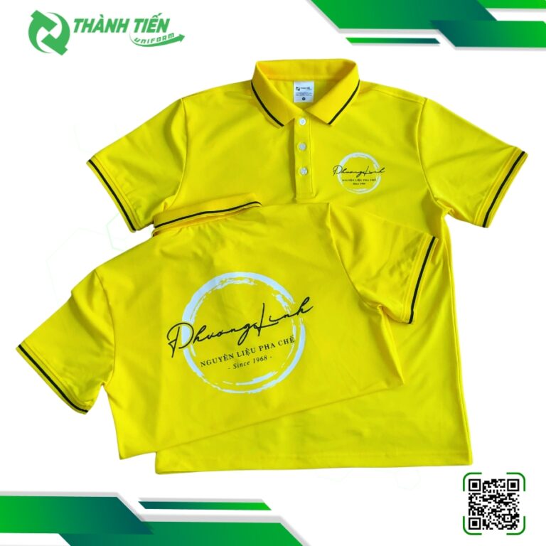 Áo Polo Đồng Phục Cơ Sở Phương Linh Màu Vàng