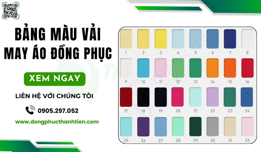 Bảng Màu Vải May Áo Đồng Phục Mới Nhất 2025