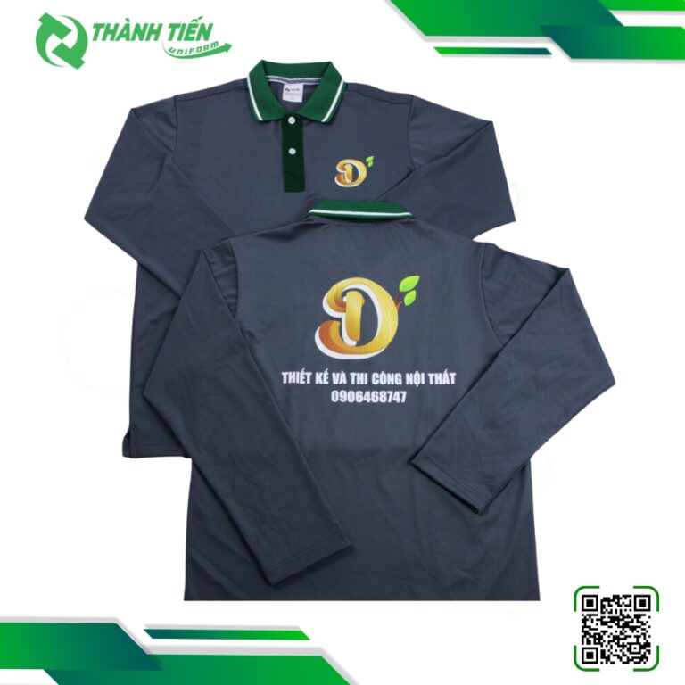 Mẫu Áo Thun Đồng Phục Tay Dài Cho Nhân Viên Thi Công Và Thiết Kế Nội Thất