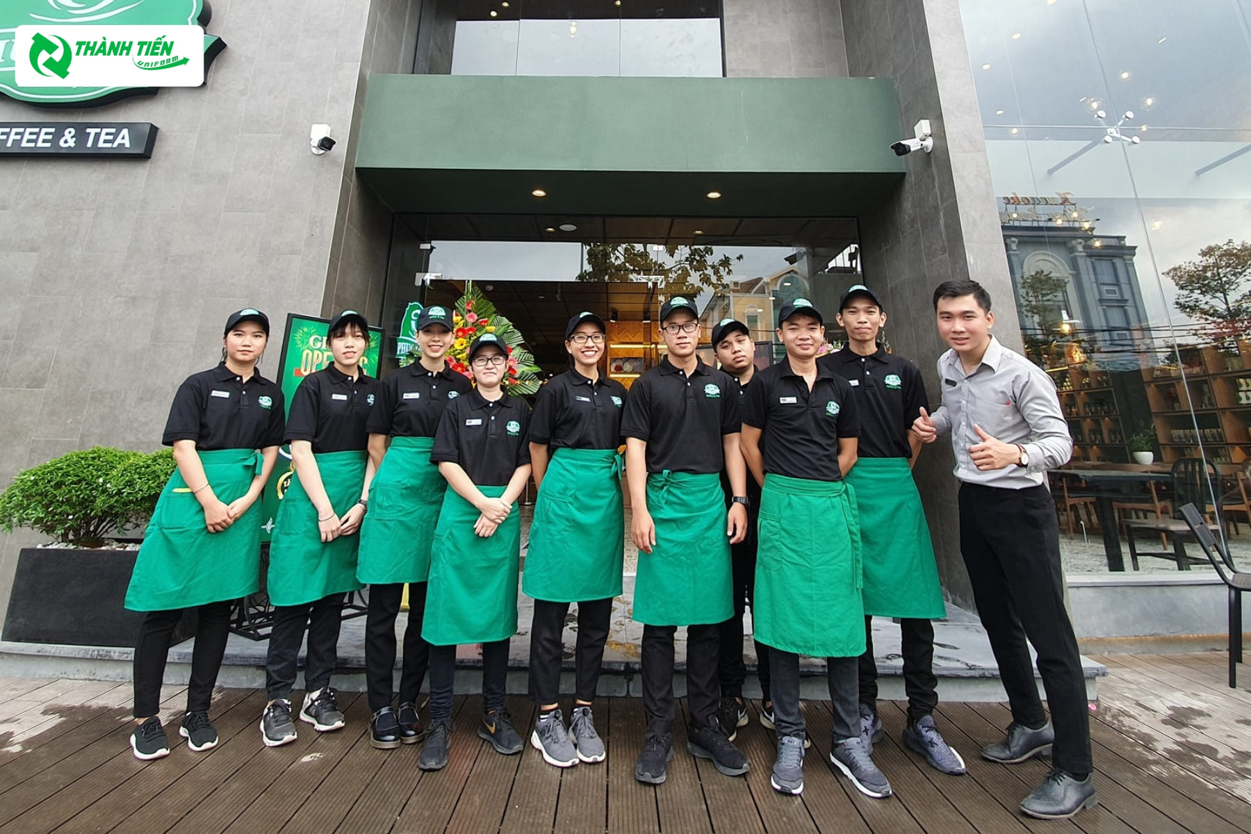 Logo Phúc Long cùng màu sắc đặc trưng của thương hiệu