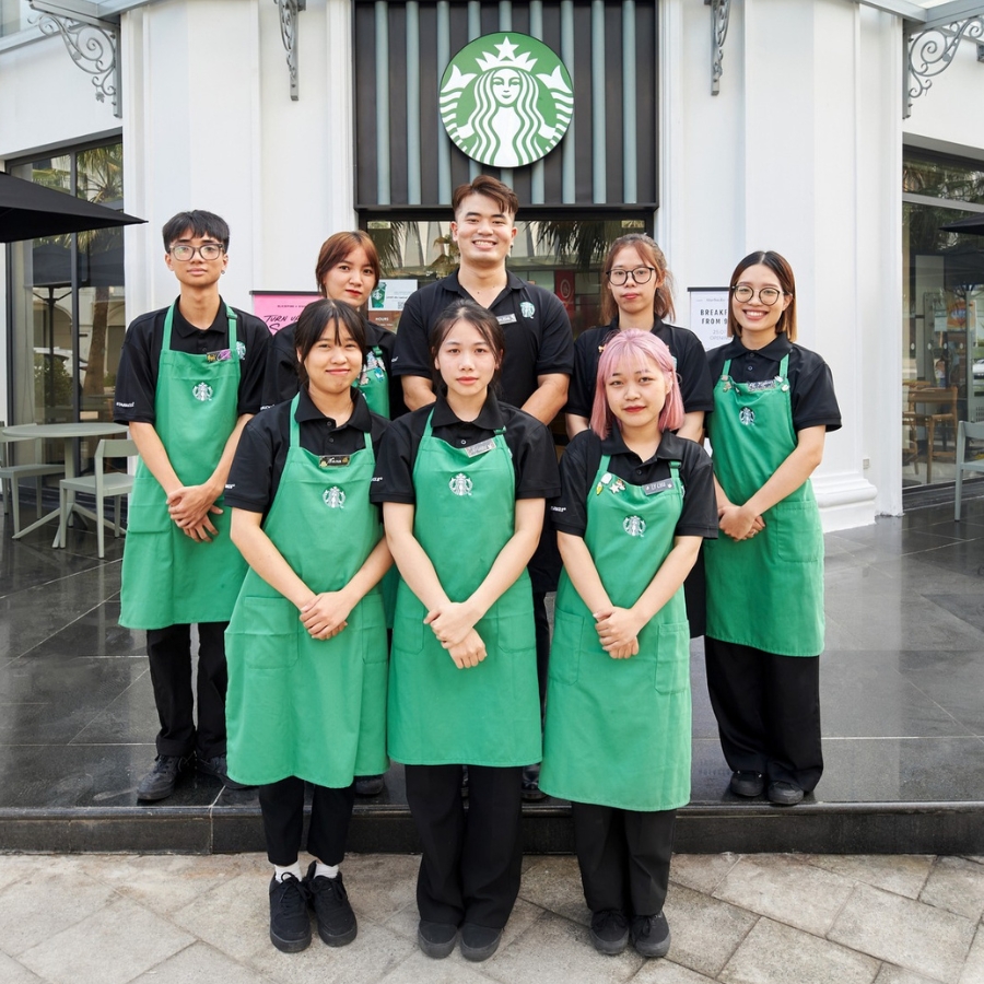 Starbucks thương hiệu cà phê nổi tiếng trên thế giới.