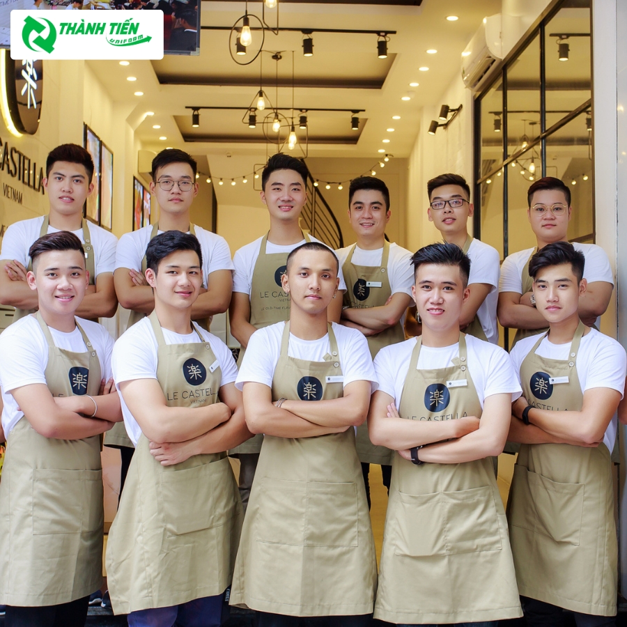 Mẫu tạp dề đồng phục cho quảng bá thương hiệu tạo các sự kiện 