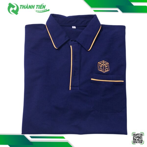 Áo Thun Đồng Phục Cổ Bẻ Trụ 3 Nút