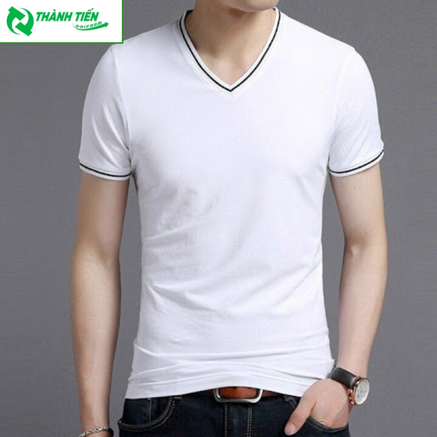 Mẫu áo thun cổ tim nam cao cấp​