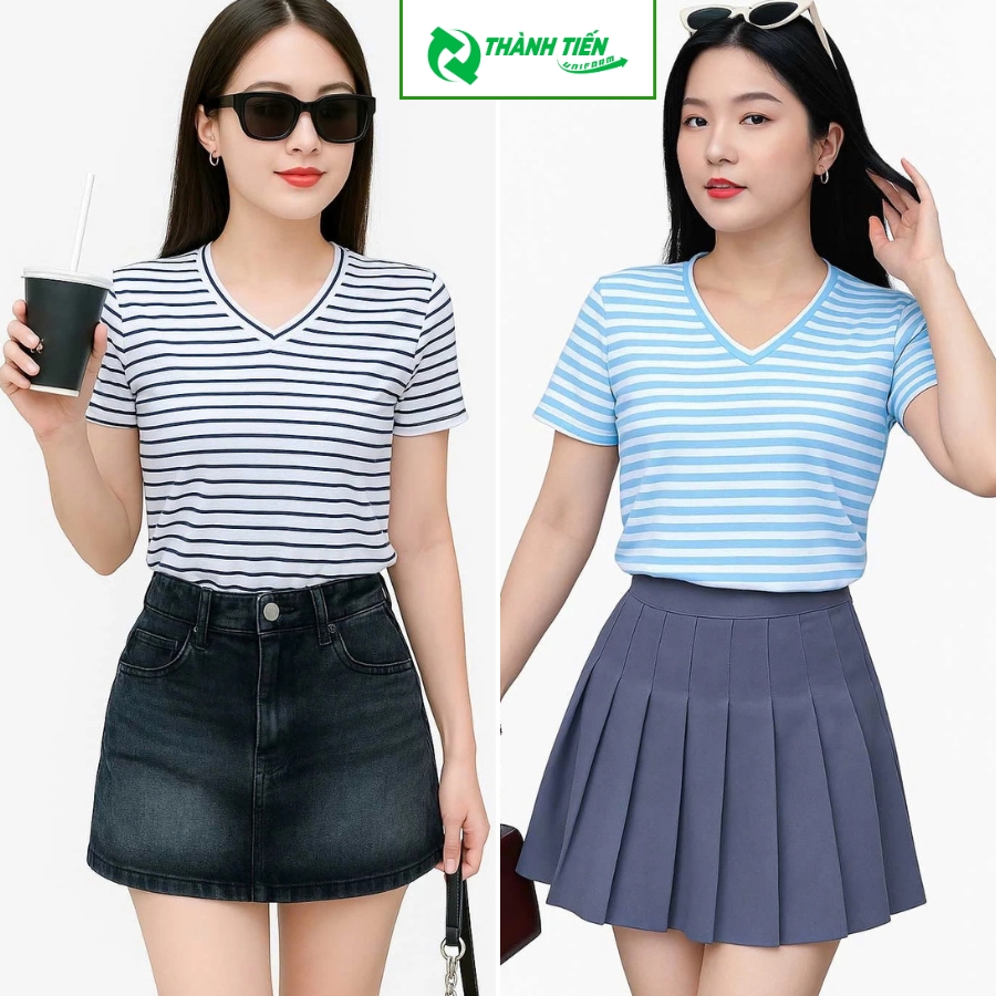 Bí Quyết Phối Đồ Thời Trang Với Áo Thun Cổ Tim Cho Nam Nữ
