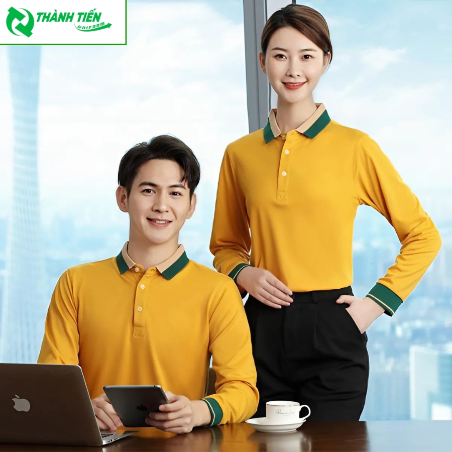 Mẫu áo thun dài tay đồng phục cao cấp​