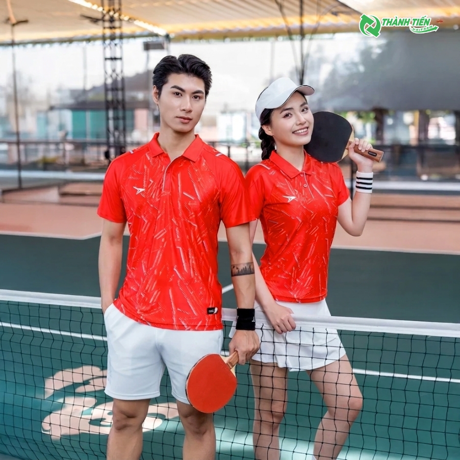 Mẫu áo đồng phục bóng bàn cổ polo thanh lịch