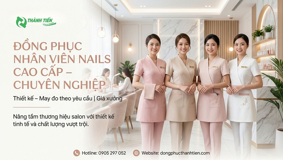 Xưởng may đồng phục tiệm nails đẹp, giá rẻ tại TPHCM