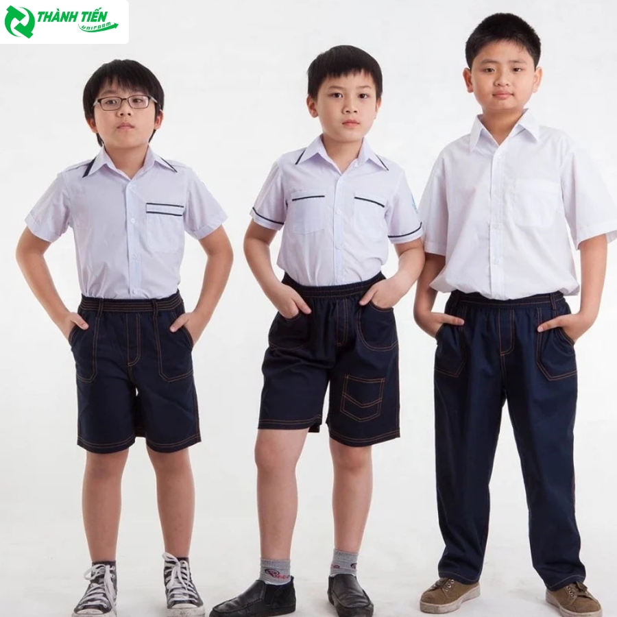 Vải Kate may đồng phục học sinh