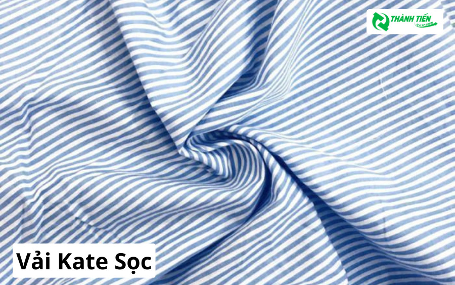 Vải kate sọc may áo sơ mi nam