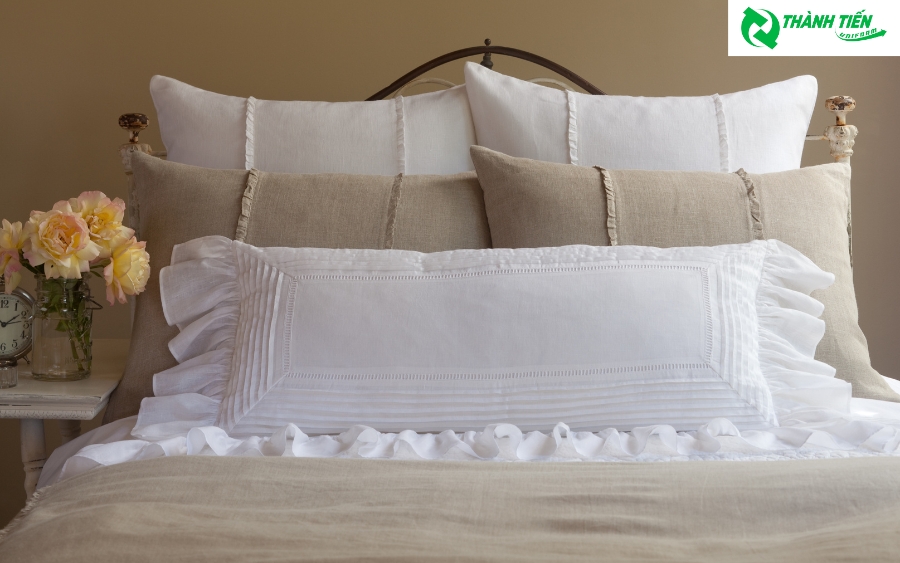 Chăn ga gối niệm bằng vải Linen cao cấp