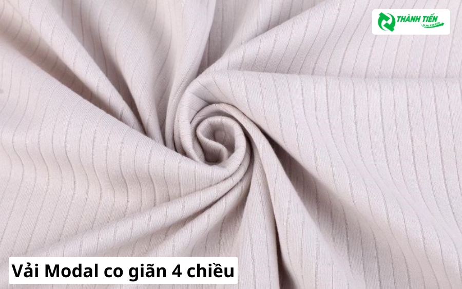 Vải Modal thun kẻ sọc 4 chiều