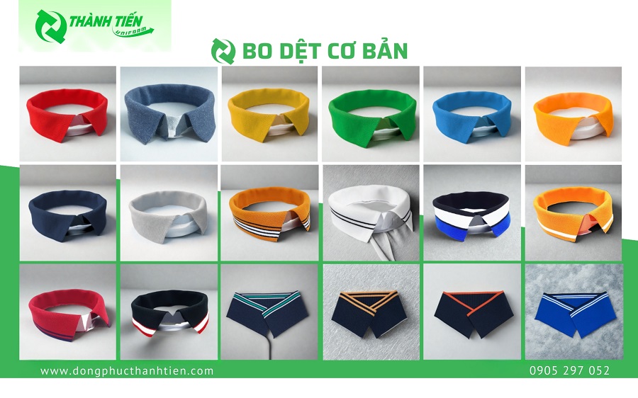 Một số mẫu bo cổ áo đẹp, phổ biến