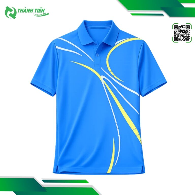 Mẫu áo cầu lông màu xanh dương