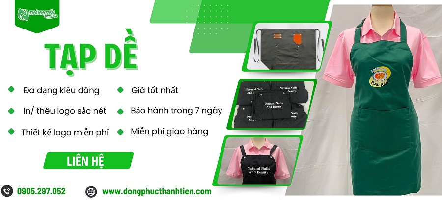 Đặt may đồng phục tạp dề tại xưởng Đồng Phục Thành Tiến 