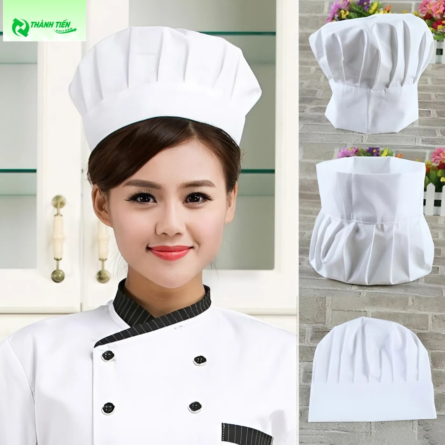 Chất liệu vải may nón đầu bếp thoáng mát 