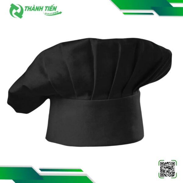 Mẫu Nón Đầu Bếp Màu Đen