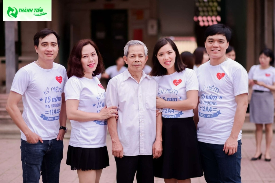 mẫu áo phông đồng phục họp lớp cổ tròn 