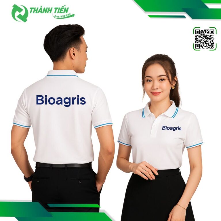 Mẫu Áo Thun Công Sở Màu Trắng Phối Viền Cao Cấp