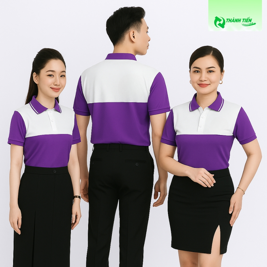 Các thiết kế áo đồng phục màu tím đẹp, ấn tượng