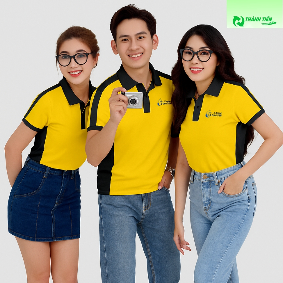 Cách Phối Đồ Với Áo Thun Đồng Phục Màu Vàng Nổi Bật