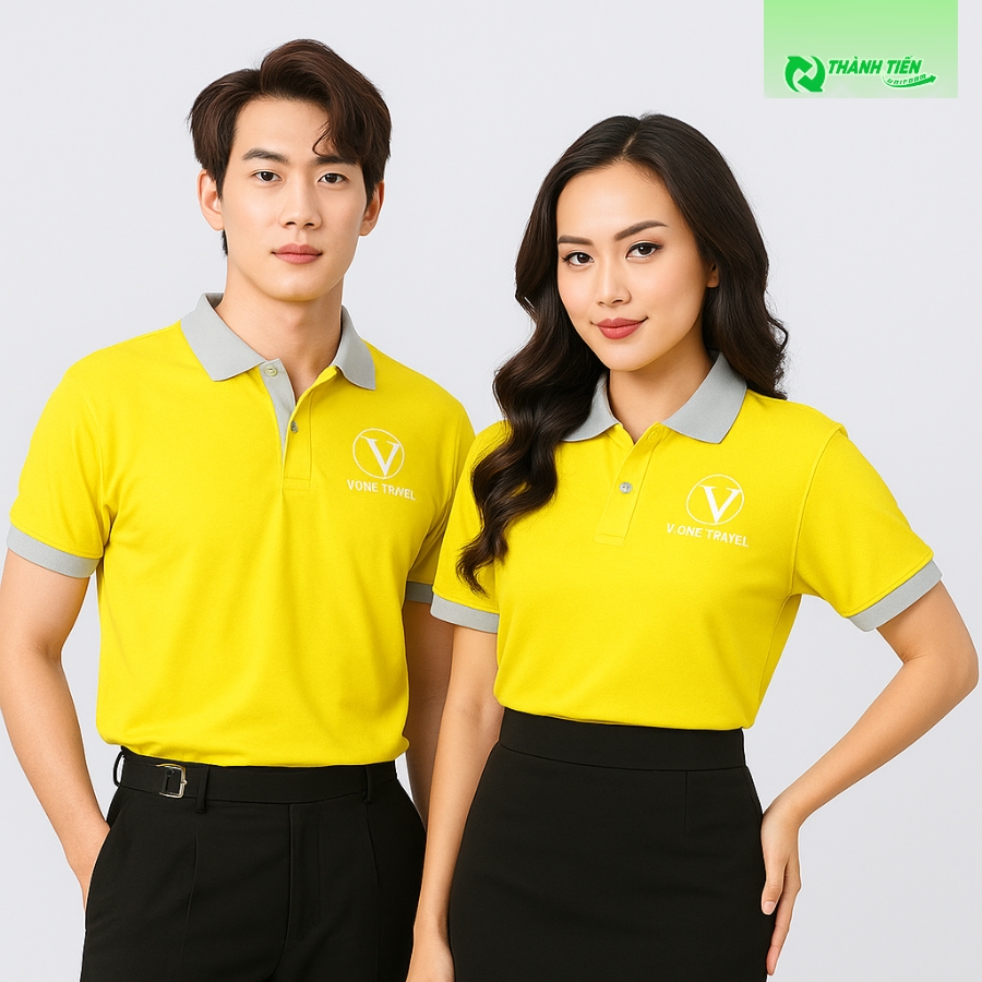 ao thun dong phuc mau vang 7