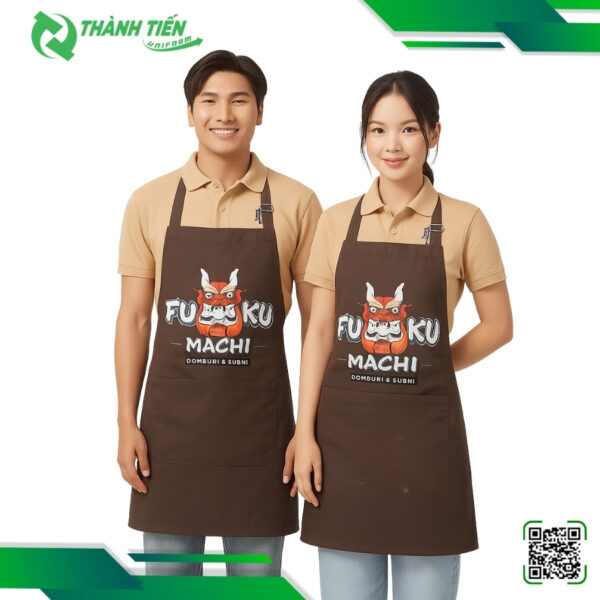 Mẫu Tạp Dề Nhân Viên Phục Vụ Nhà Hàng FUKU MACHI