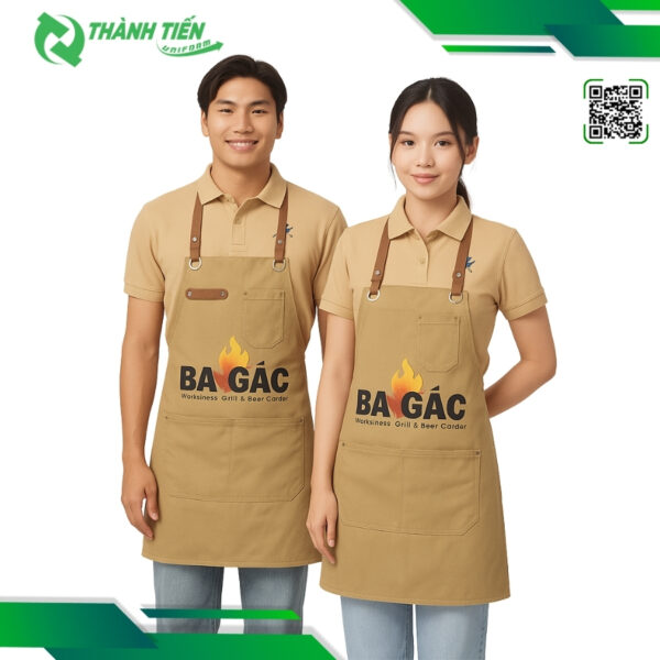 Mẫu Tạp Dề Phục Vụ Nhà Hàng Thương Hiệu Ba Gác