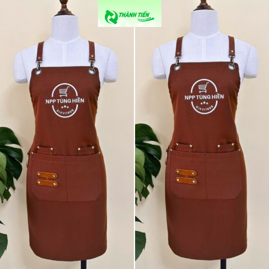 Mẫu tạp dề nhân viên phục vụ quán cafe đẹp 