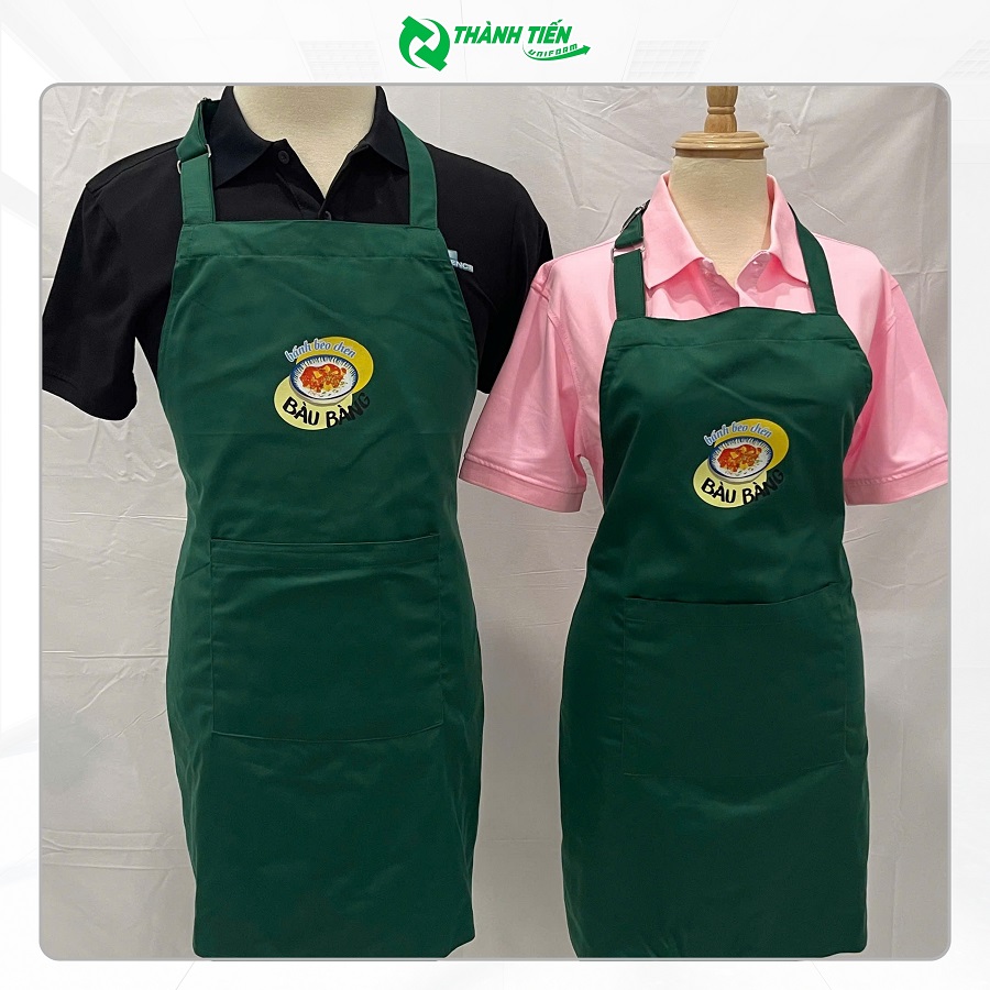 Mẫu in logo tạp dề quán ăn