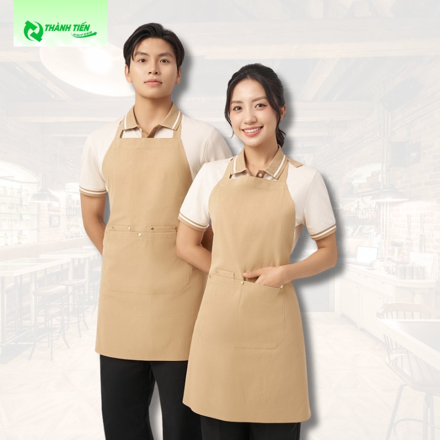 Mẫu tạp dề yếm cho nhân viên pha chế 