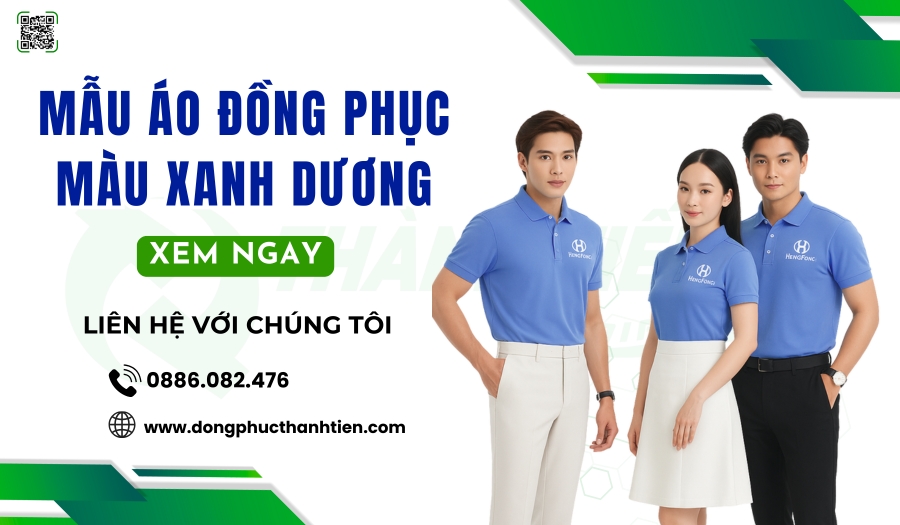 Top 10+ Mẫu Áo Đồng Phục Màu Xanh Dương Đẹp, Nổi Bật