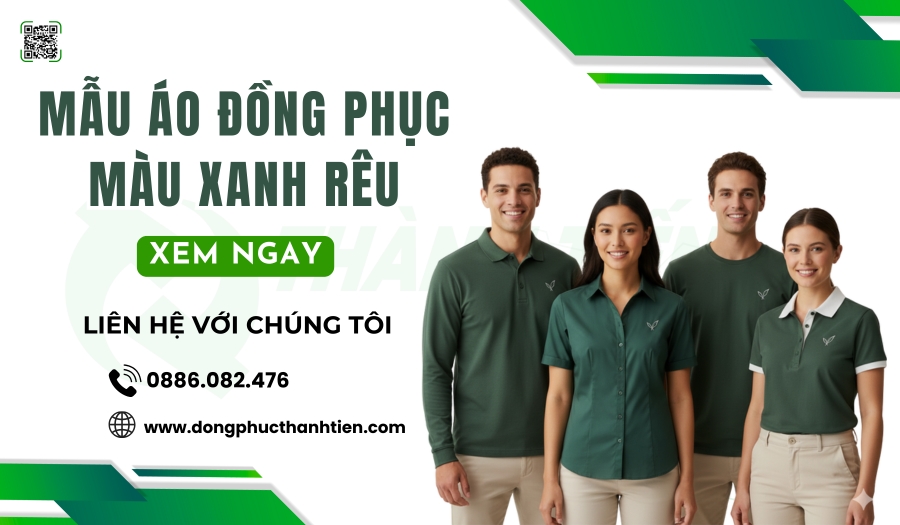 Áo Đồng Phục Màu Xanh Rêu Xu Hướng Mới Cho Doanh Nghiệp