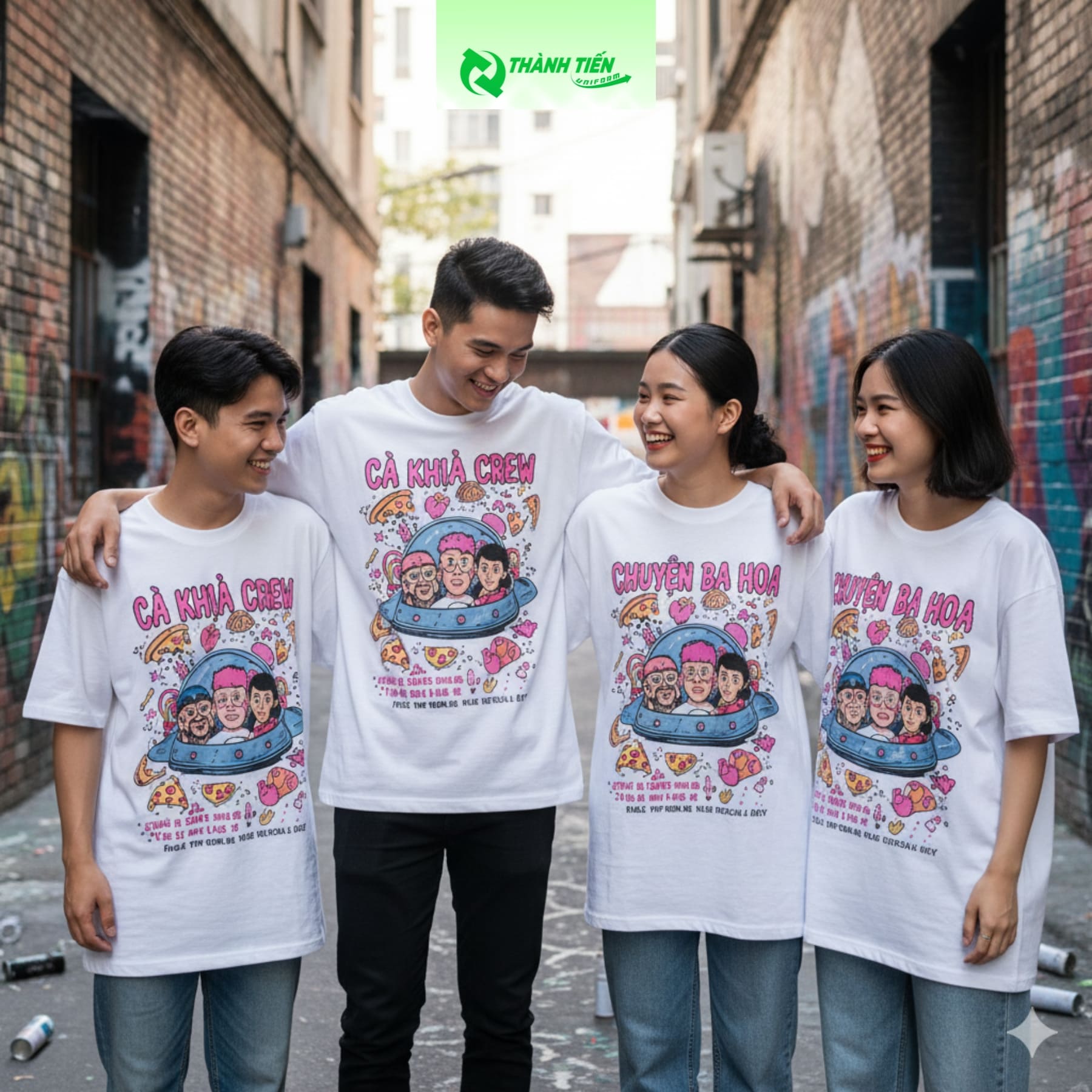 Mẫu áo nhóm đi dạo phố cho hội bạn thân 