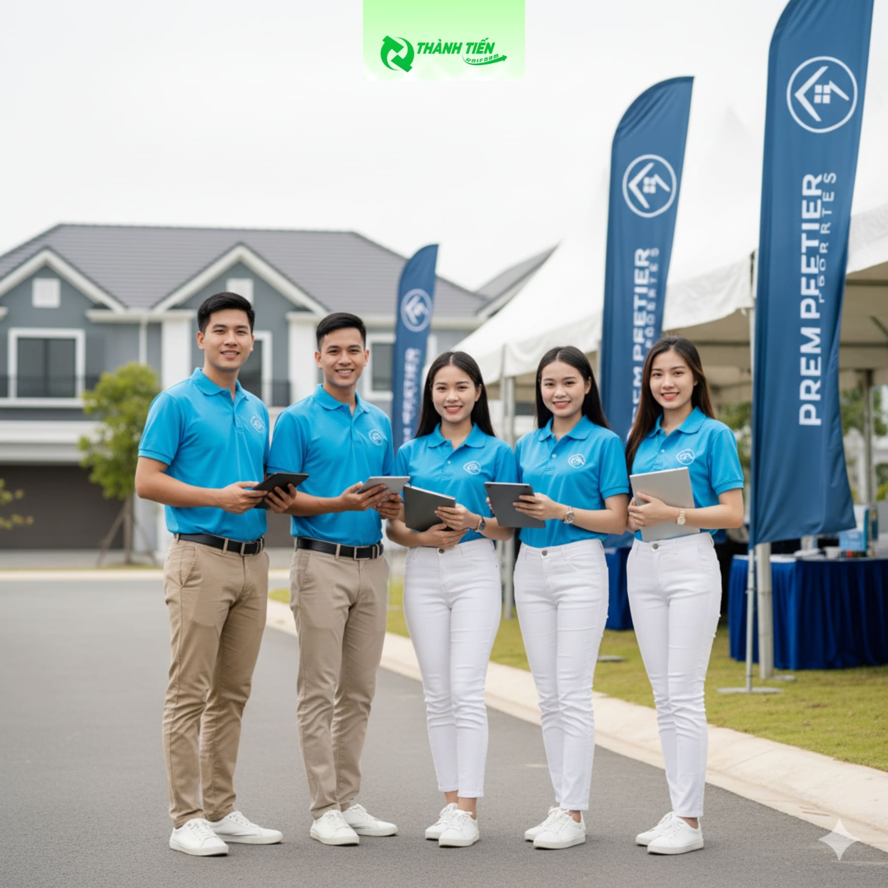 Áo thun đồng phục nhân viên bất động sản