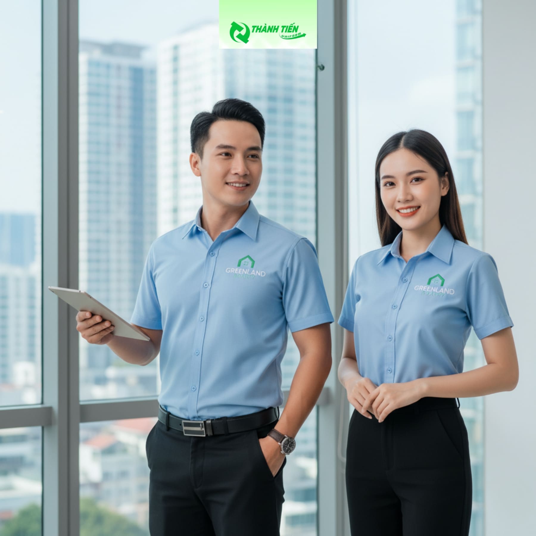Áo sơ mi đồng phục nhân viên văn phòng BĐS